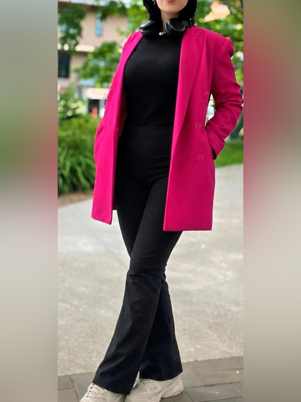 Double-Breasted Pink Blazer Like New